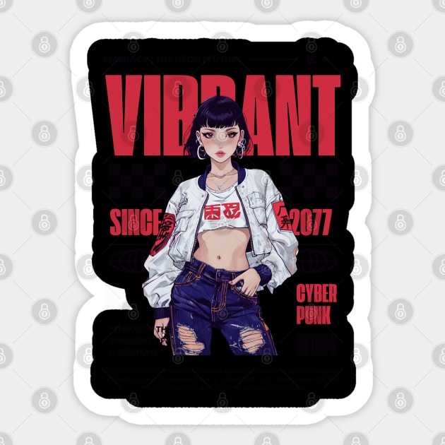 Vibrant 2077 Sticker by TEENIE DESIGN